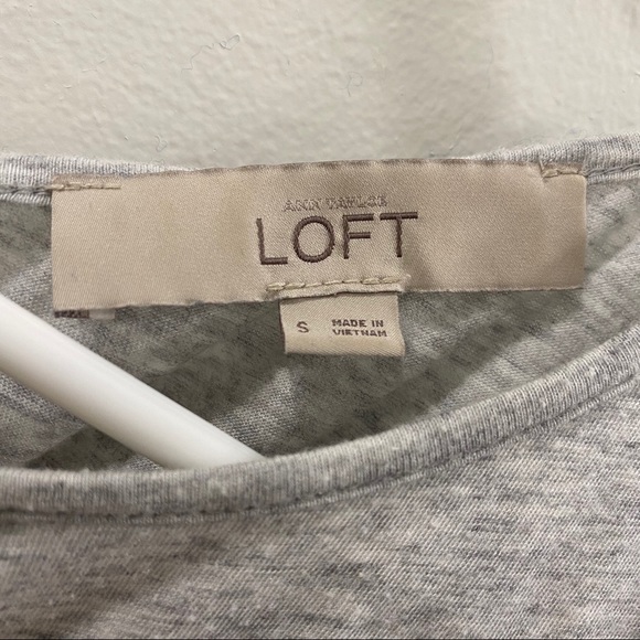 Soft Light Grey Top From LOFT - Picture 3 of 4
